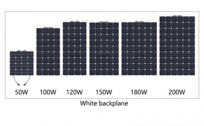 एंटी एजिंग 100W अर्ध लचीले मोनोक्रिस्टलाइन सौर पैनल 2
